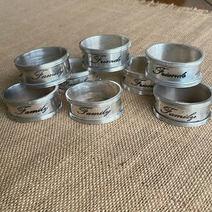 Pottery Barn antique silver napkin rings